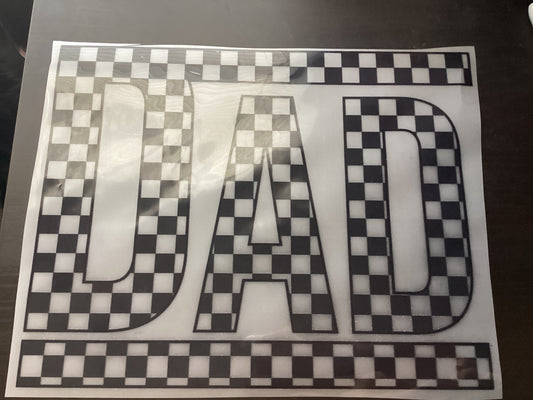 DTF Transfer Design D416- Dad Checkered
