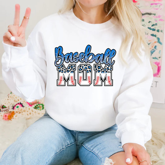 DTF Transfer Design D313- Baseball Mom Blue