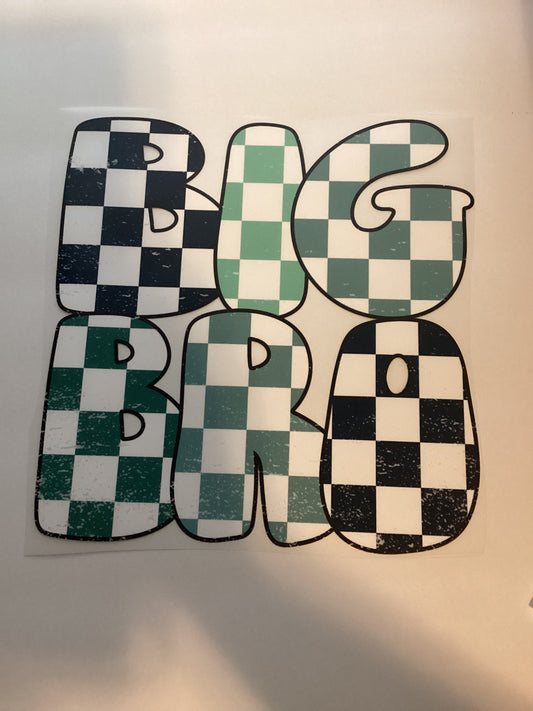 DTF Transfer Design D107- Big Bro Checkered