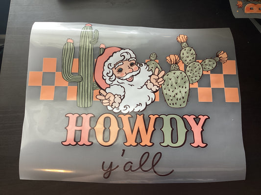 DTF Transfer Design D322- Howdy Y'all