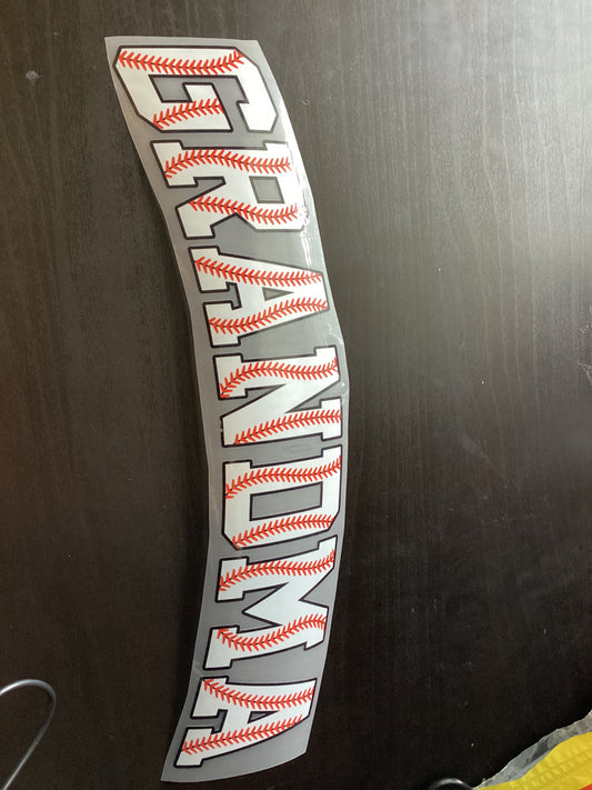 DTF Transfer Design D198- Grandma Baseball