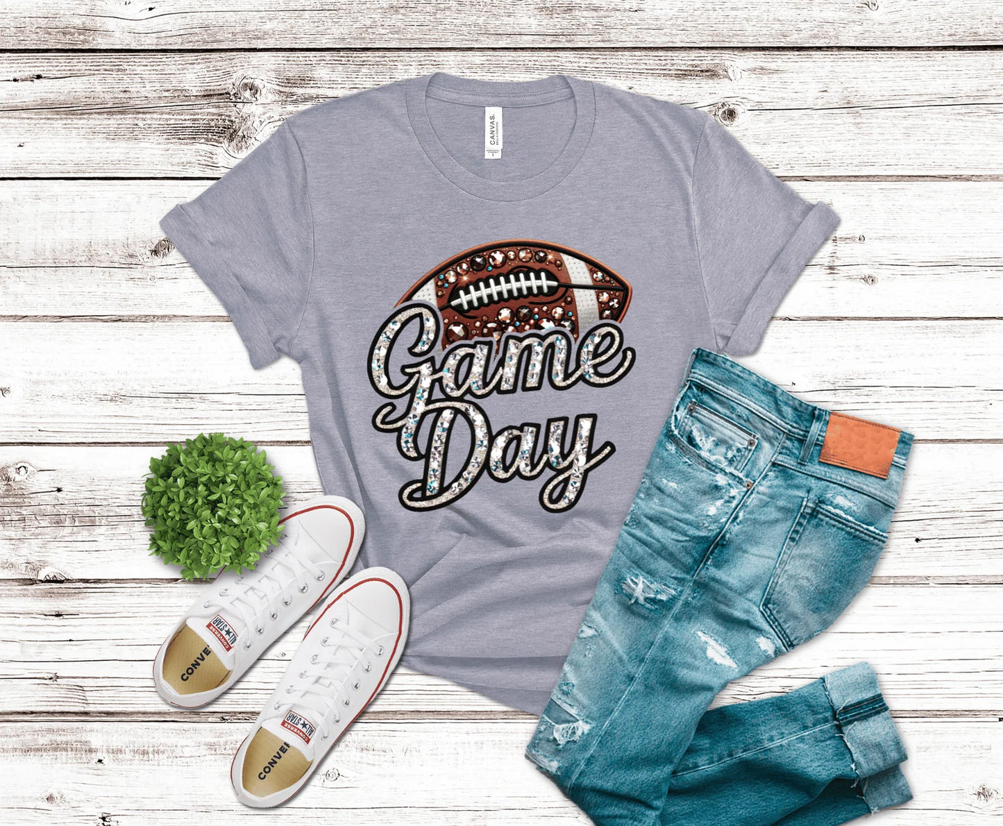 DTF Transfer Design D316- Football Game Day Sparkle