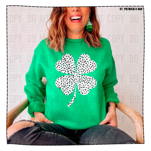 Dalmatian Grunge Clover