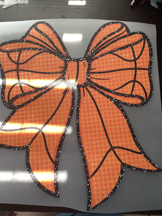 DTF Transfer Design D373- Basketball Bow