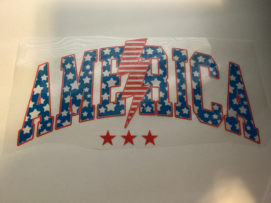 DTF Transfer Design D133- America Blue and Red