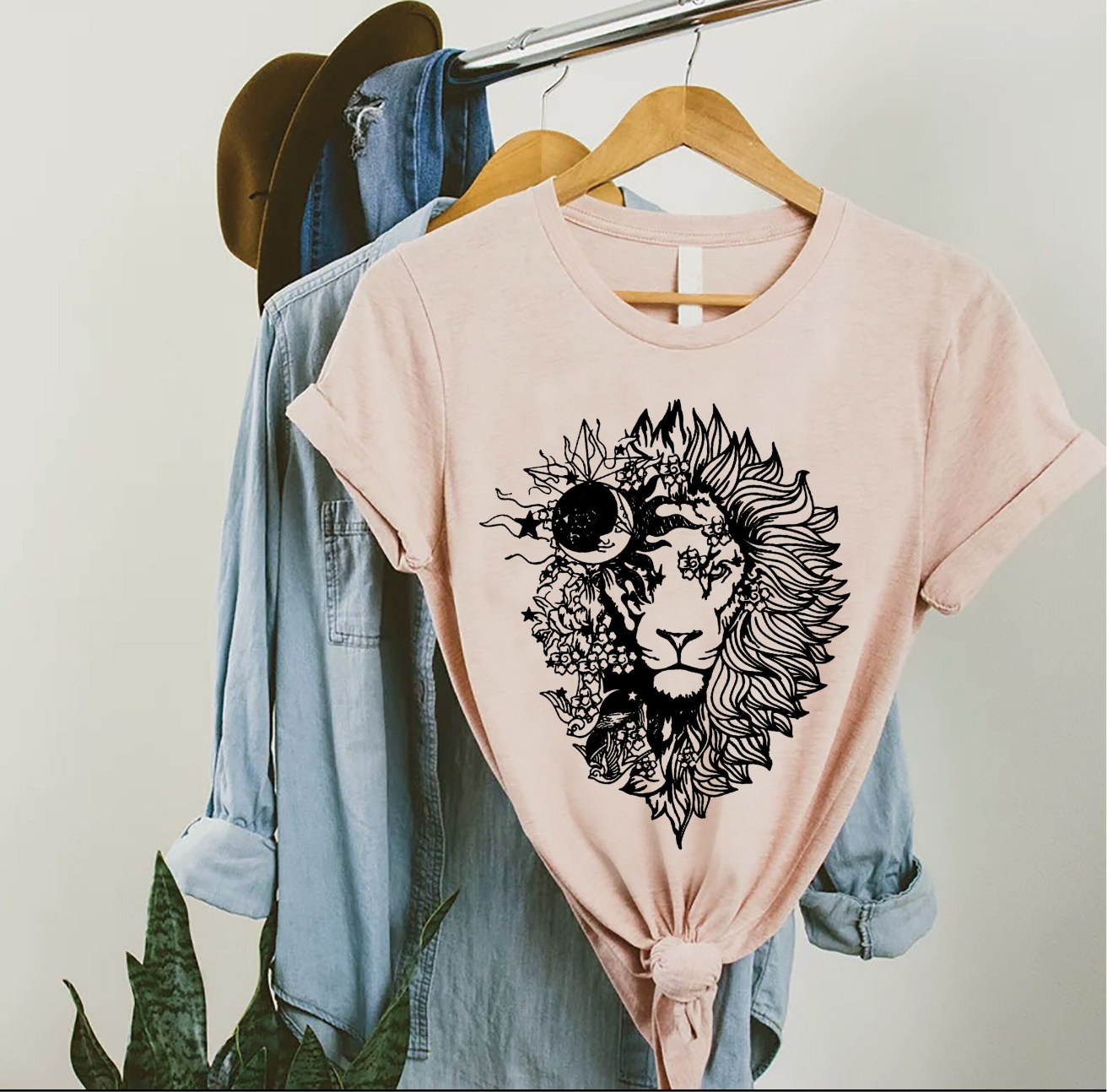 Screen Print Transfer Design S226- Lion Flower