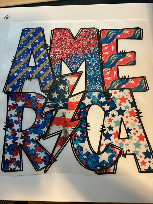 DTF Transfer Design D137- America