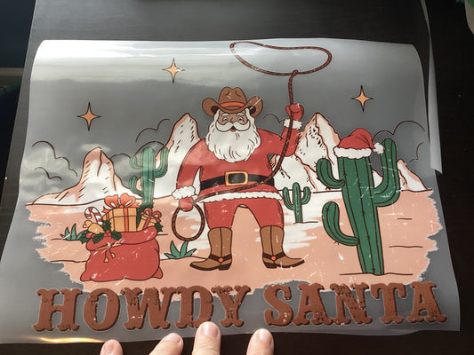 DTF Transfer Design D326- Howdy Santa