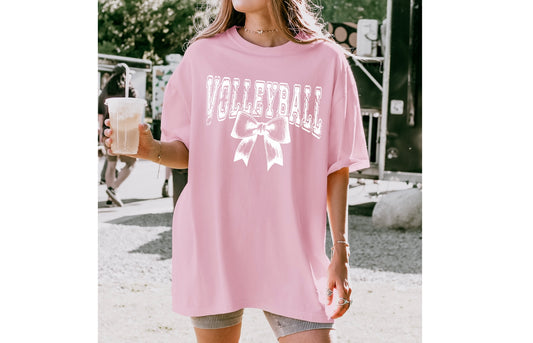Screen Print Transfer Design S195- Volleyball Bow