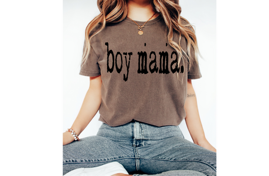Screen Print Transfer S145- Boy Mama
