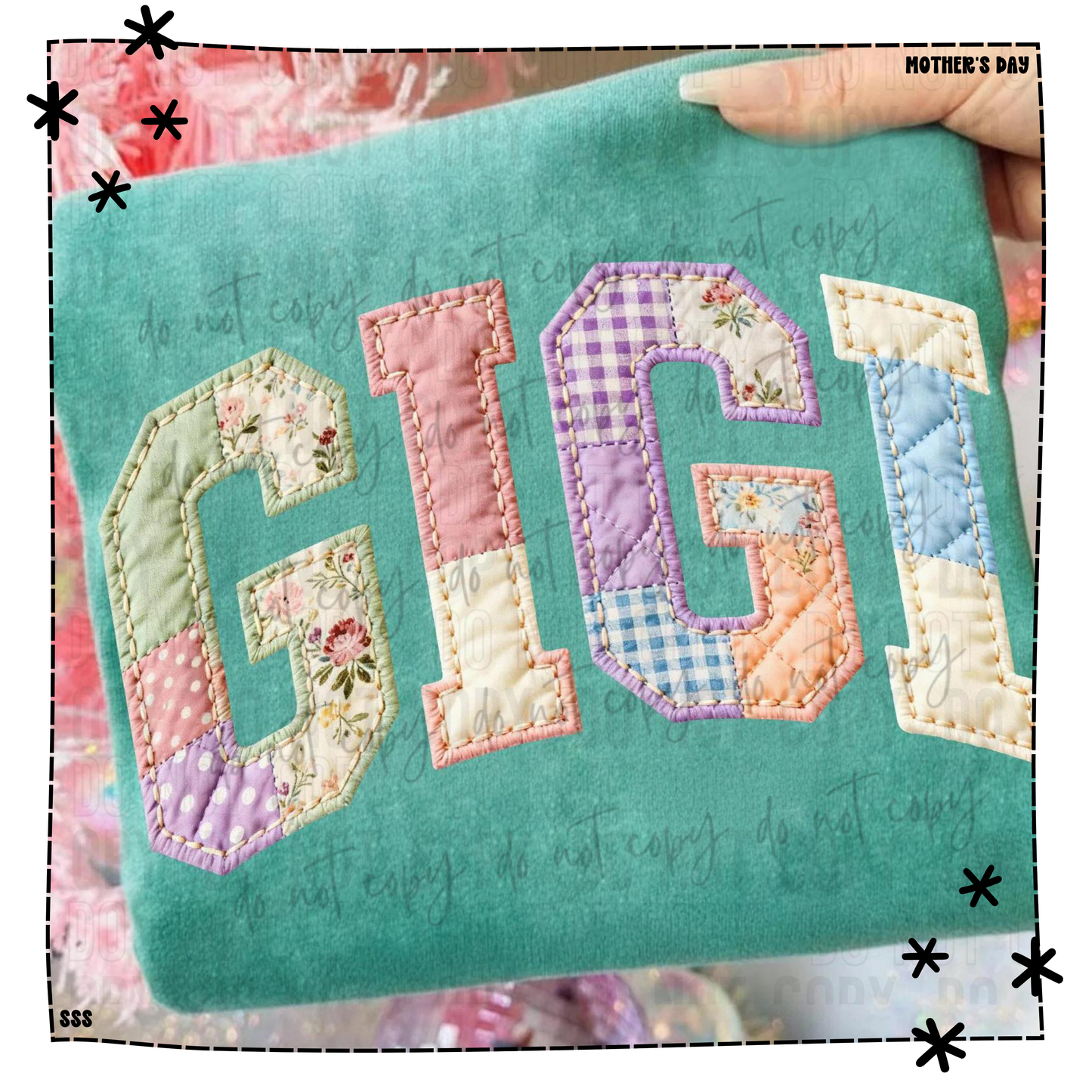 Faux Quilt Patch Gigi