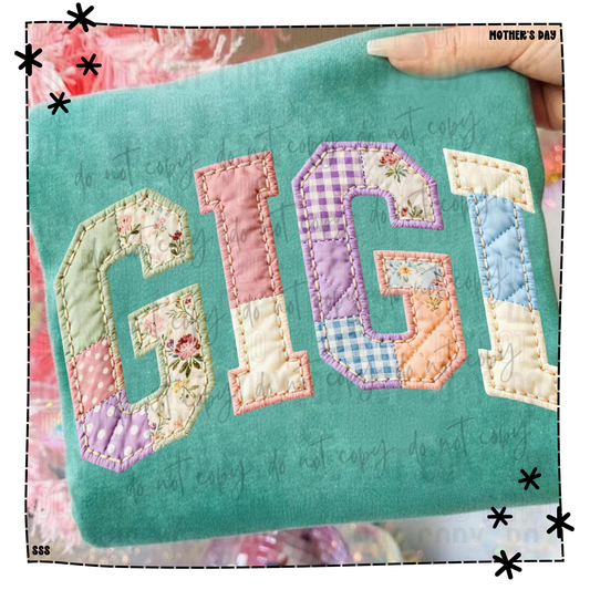 Faux Quilt Patch Gigi