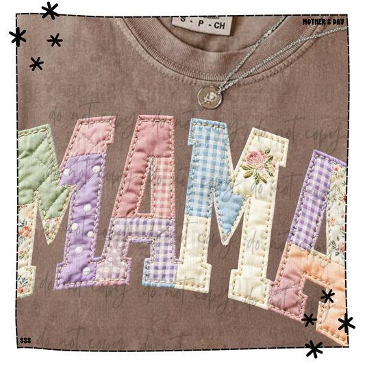 Faux Quilt Patch Mama