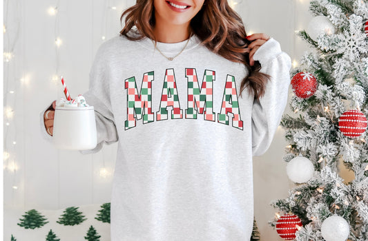 Screen Print Transfer S108- Varsity Mama Christmas