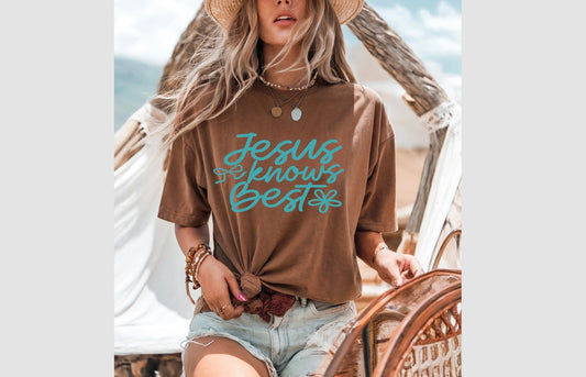 Screen Print Transfer S133- Jesus Knows Best