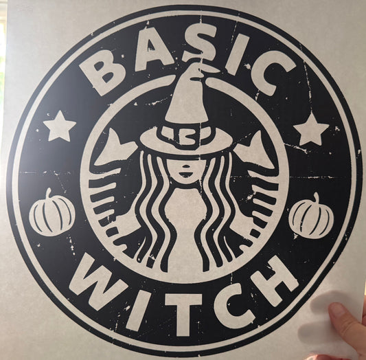 Screen Print Transfer Design S274- Basic Witch