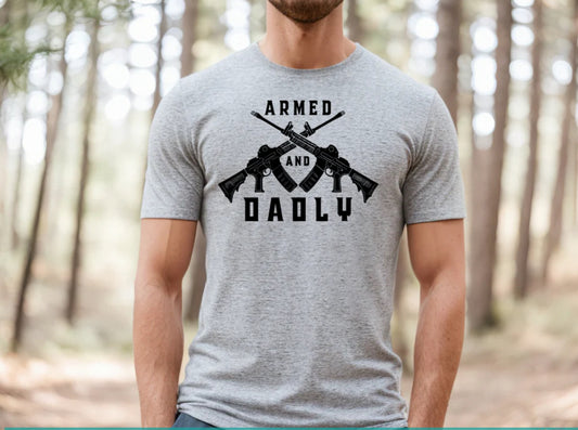 Screen Print Transfer Design S212- Armed and Dadly
