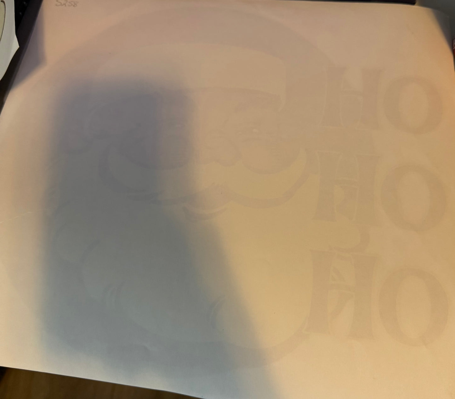 Screen Print Transfer Design S258- Ho Ho Ho Santa