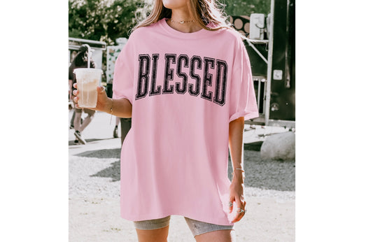 Screen Print Transfer S129- Blessed