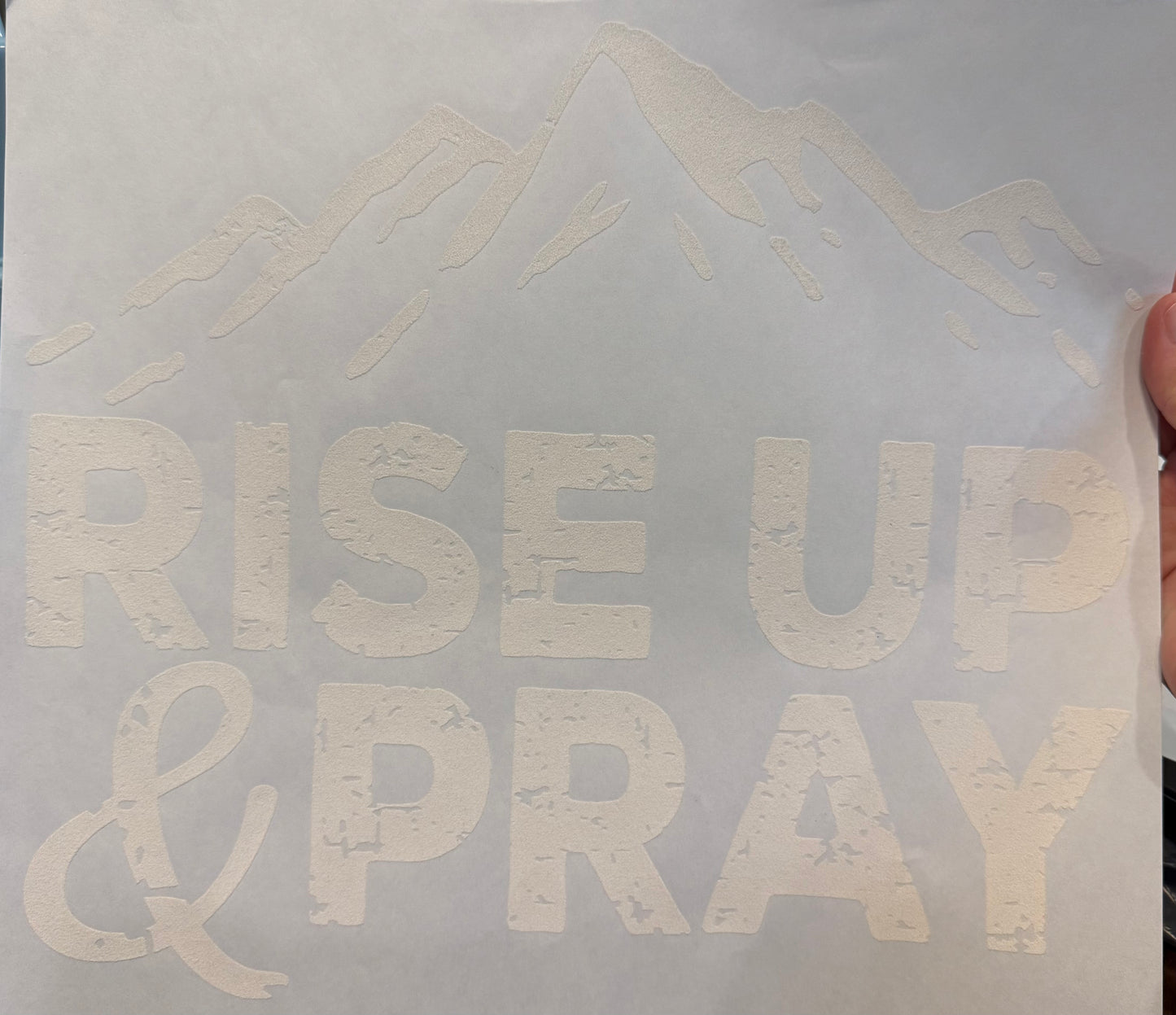 Screen Print Transfer Design S231- Rise Up & Pray