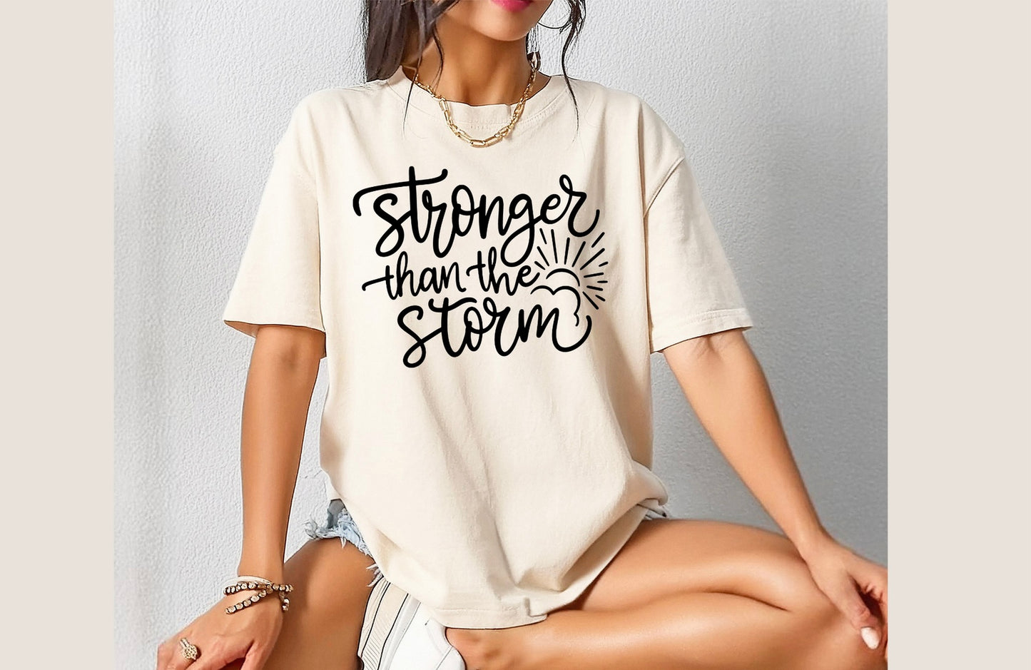 Screen Print Transfer S124- Stronger Than The Storm