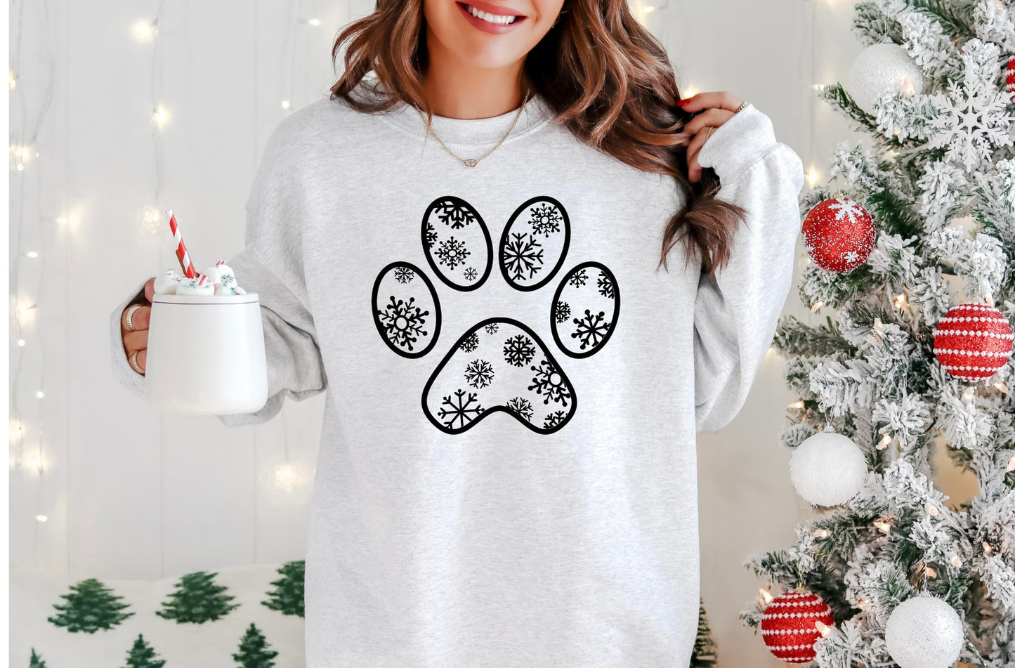 Screen Print Transfer S122-Snow Paw Print