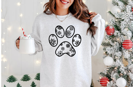 Screen Print Transfer S122-Snow Paw Print