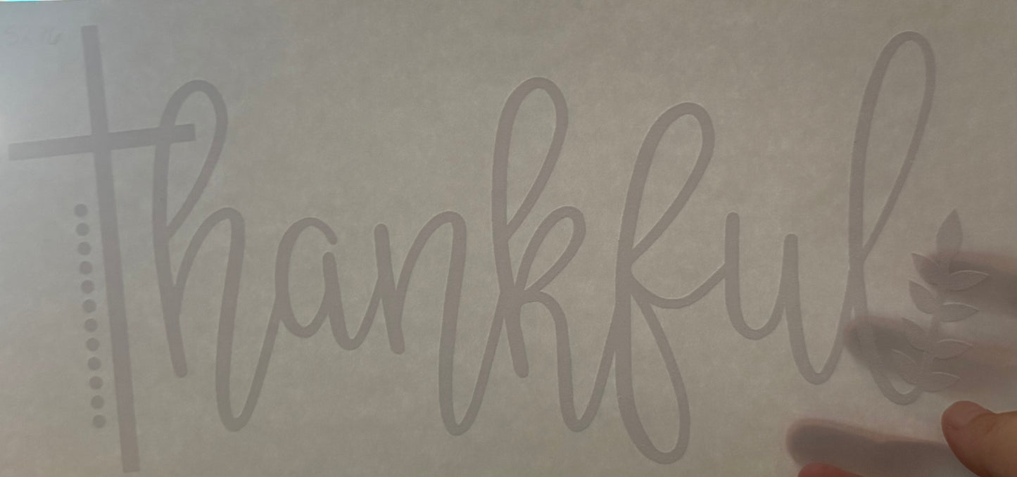 Screen Print Transfer Design S276- Thankful