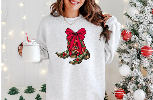 Screen Print Transfers S113- Christmas Boots