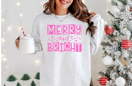 Screen Print Transfer S125- Pink Merry and Bright