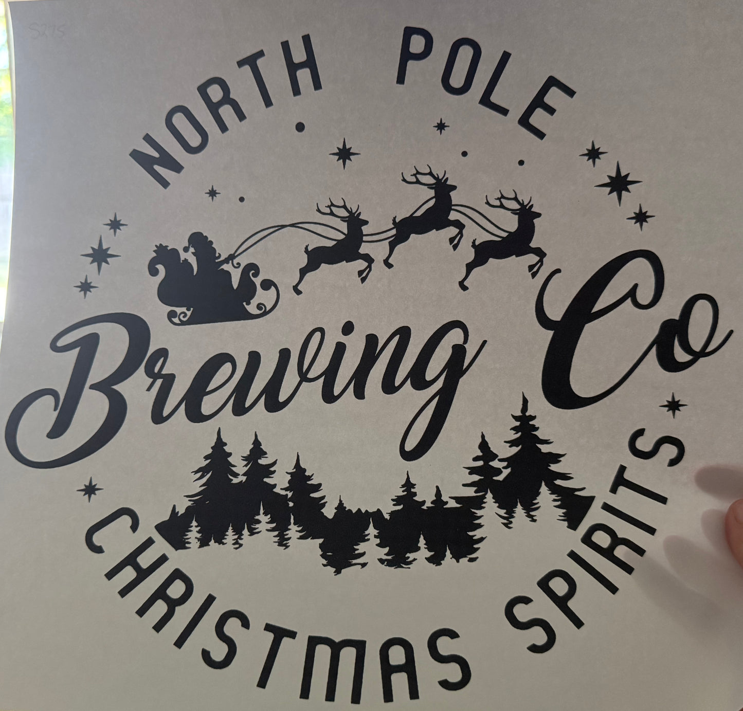 Screen Print Transfer Design S275- North Pole Brewing Co Christmas Spirits