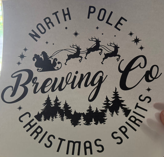 Screen Print Transfer Design S275- North Pole Brewing Co Christmas Spirits