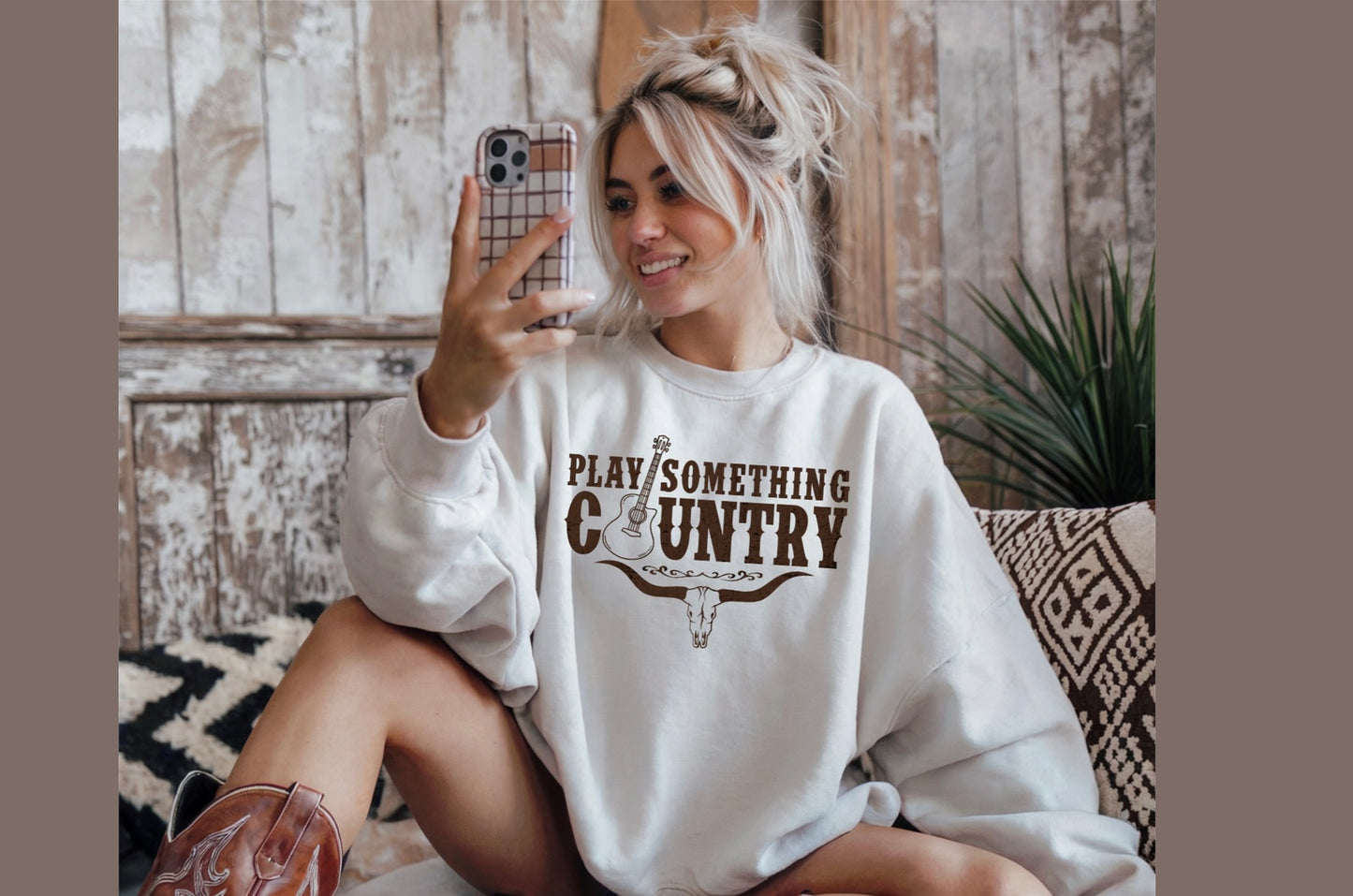 Screen Print Transfer S131- Play Something Country