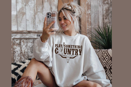 Screen Print Transfer S131- Play Something Country