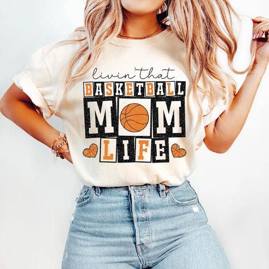 DTF Transfer Design D354- Livin That Basketball Mom Life