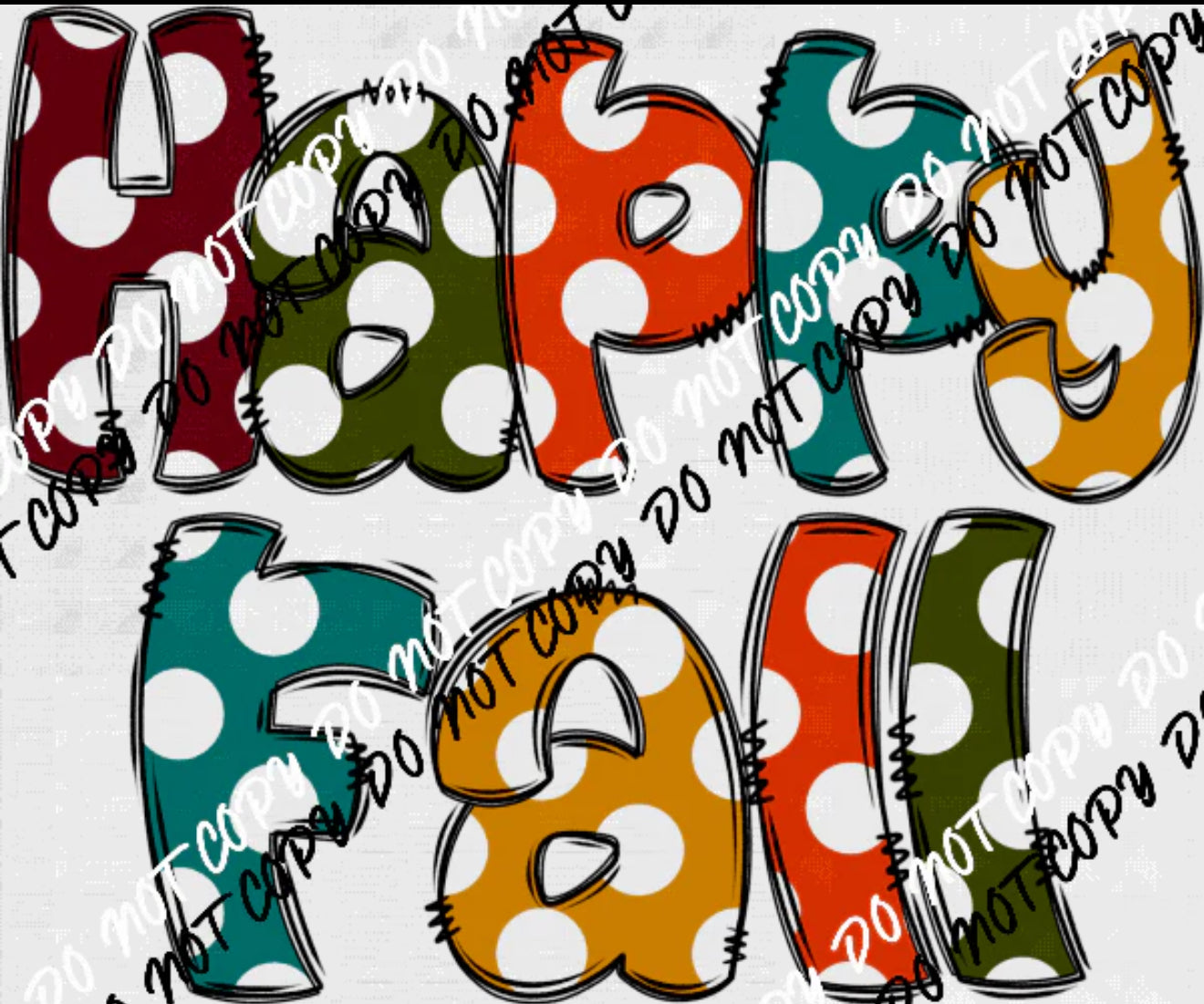 DTF Transfer Design D229-Happy Fall