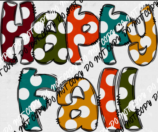 DTF Transfer Design D229-Happy Fall