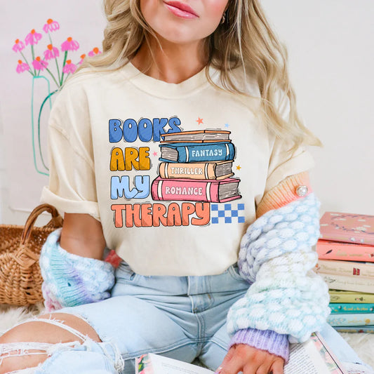 DTF Transfer Design D298- Books Are My Therapy