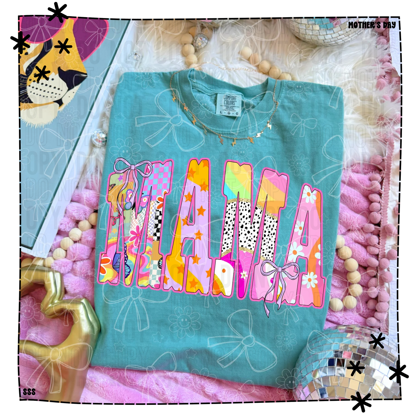 Mama Bright Mixed Print With Bows