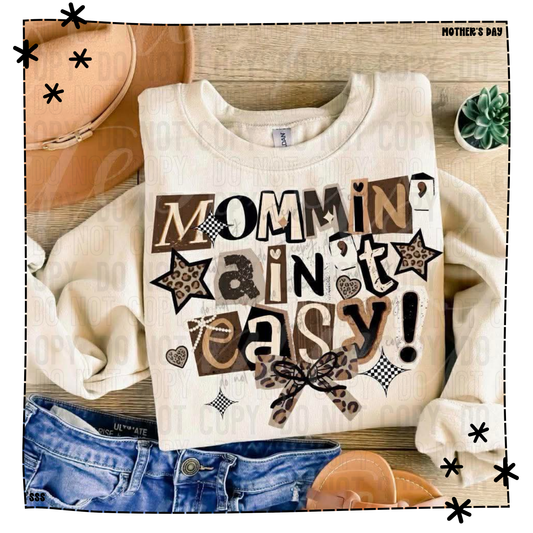 Mommin Ain’t Easy Neutral Ransom Letters Bow