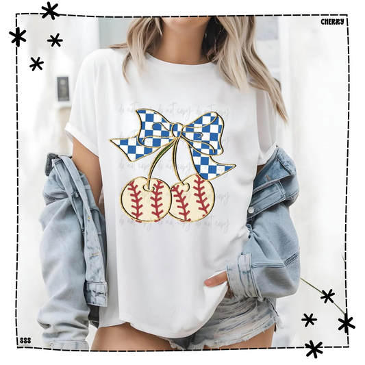 USA Baseball Cherry Bow